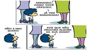 Charge sobre adultização infantil